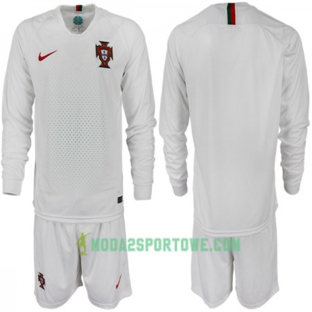 Koszulka Portugalia Dziecięcy Mistrzostwa Świata 2018 Wyjazdowe Stroje Piłkarskie Długi Rękaw